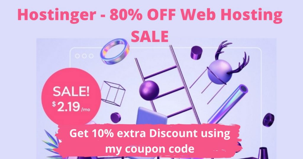 Hostinger - 80% OFF Web Hosting SALE